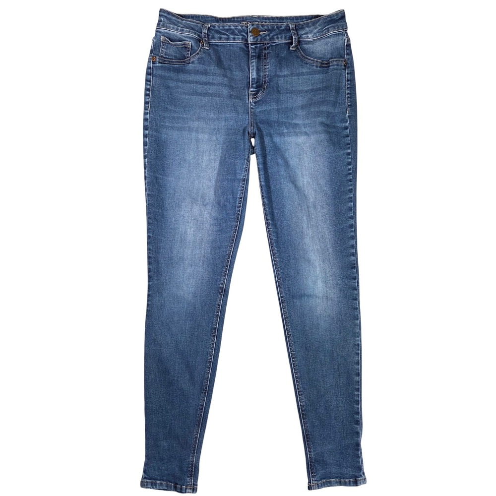 Maurices Womens High Rise Skinny Jeans Blue Medium Wash Size L-R Stretch Denim